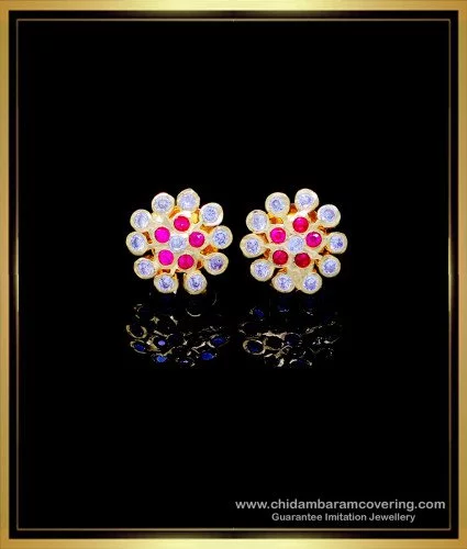 Buy Gold Plated Simple Gold Earrings Designs for Daily Use