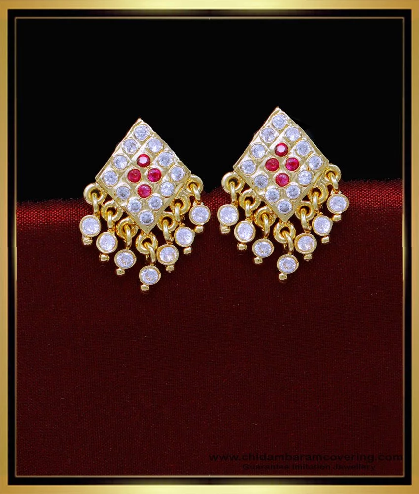 Antique Gold Stud Earrings - Indian Jewellery Designs