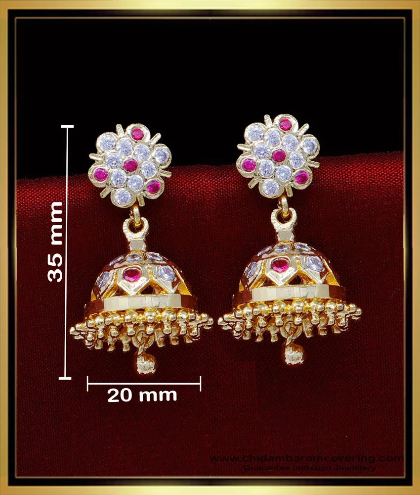 SSFJ 1gram gold jimiki earring for girl and women treditionla design