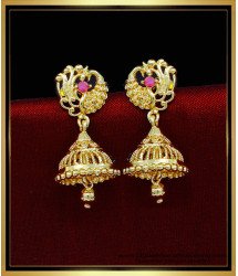 ERG1822 - Latest Peacock Design South Indian Jhumkas Online Shopping