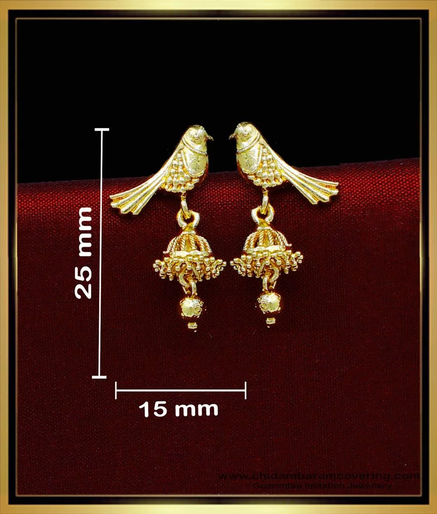 Buy Real Gold Design Daily Wear Gold Plated Hoop Jhumka Earrings Online