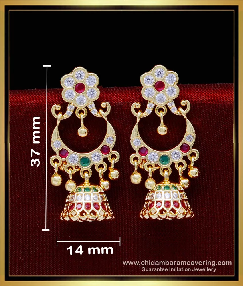 Buy MANVEER ENTERPRISE 1 Gram Gold Earrings German Silver Tops Top Earring  Jhumki Jhumkas Jumka Studs Online at Best Prices in India - JioMart.