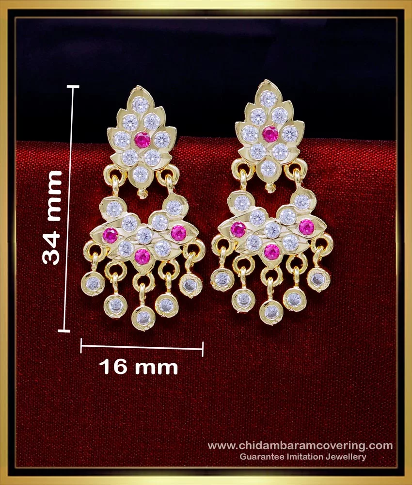 Antique Gold Latkan Earrings with Pearl Danglers – Bijou Jewellery