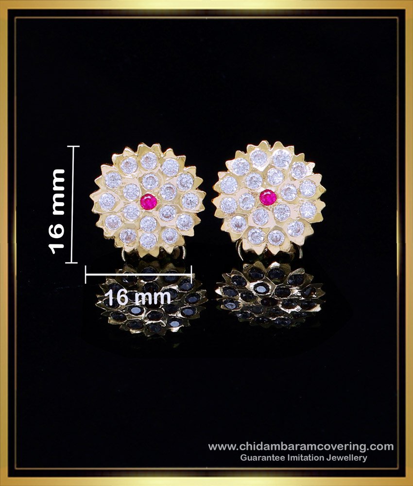 impon earrings designs, impon earrings online shopping, 2 gram gold earrings daily use with price, Impon Kammal, impon stone earrings, Impon stone earrings price, stud earrings for women, yellow gold earrings for women, 2 gram gold earrings new design, stud earrings gold