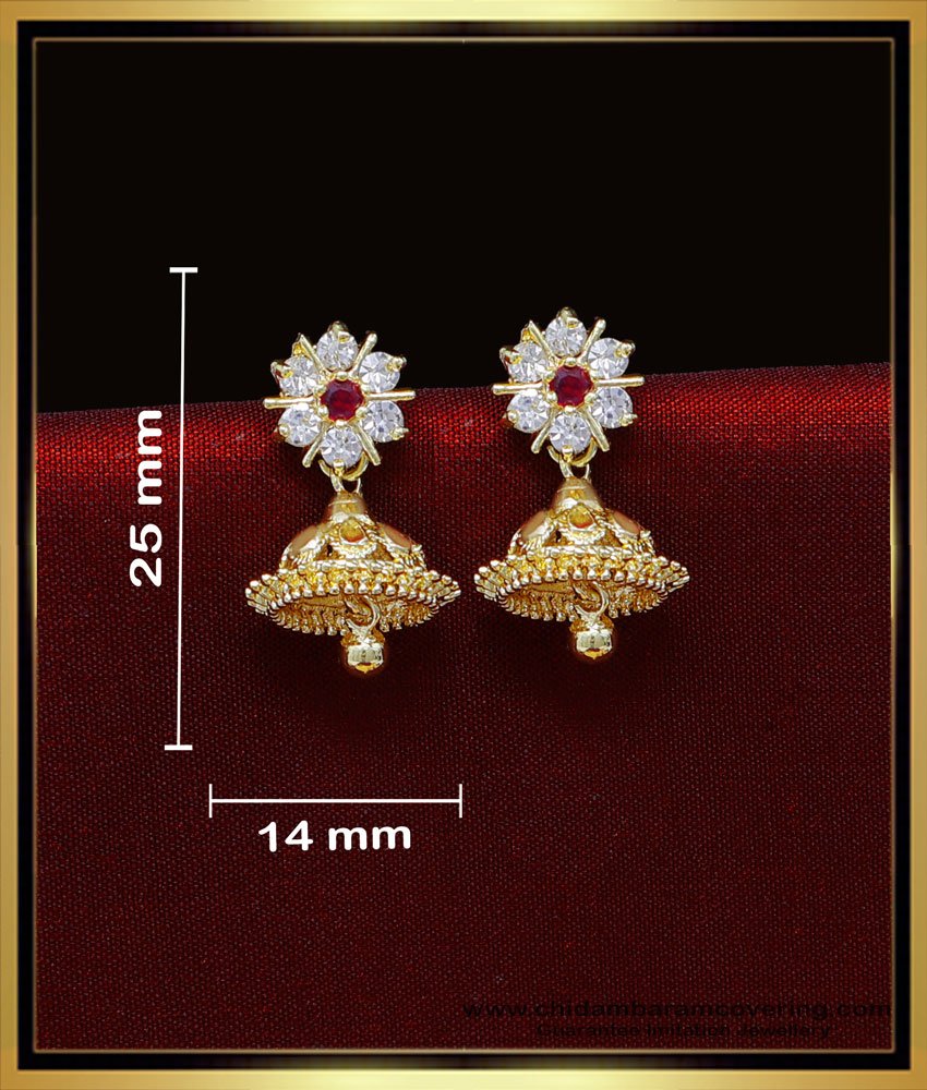 white stone jhumkas, gold plated jhumkas, gold plated earrings, gold plated jewelry online, gold plated earrings for women, 1 gram gold earrings, 1 gram gold jewellery online, 1 gram gold plated earrings, 1 gram gold jewellery online shopping cash on delivery