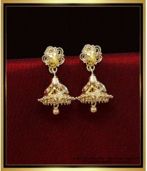 ERG2017 - Simple Jhumkas Gold Earrings Designs for Daily Use