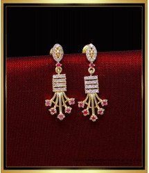ERG2023 - New Model Daily Use Ruby Stone Gold Plated Earrings
