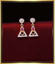 ERG2026 - Elegant Stone Earrings Design Gold Simple Look for Kids