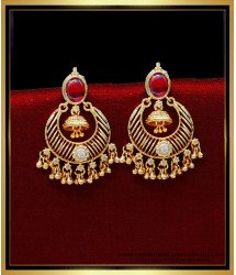 ERG2033 - Bridal Wear Gold Chandbali Earrings Designs for Women