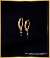 ERG2053 - Gold Earrings Designs for Daily Use Hoop Earrings Black