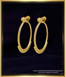ERG2060 - Traditional Big Round Hoop Earrings Gold Design Online