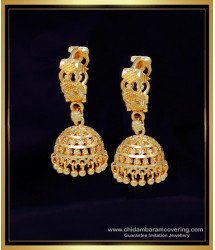 ERG2067 – Gold Look Gold Covering Bali Jhumka Earrings for Girls