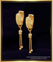 ERG2070 - Simple Light Weight Daily Wear Bali Earrings Design