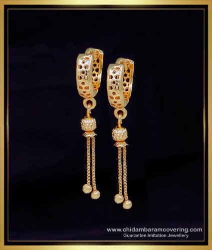 ERG2074 - Beautiful Gold Design Bali Earrings Design for Girls