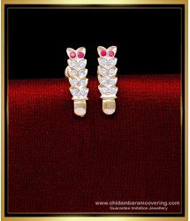 ERG2079 - Simple Gold Earrings Design Stone Studs Impon Jewellery