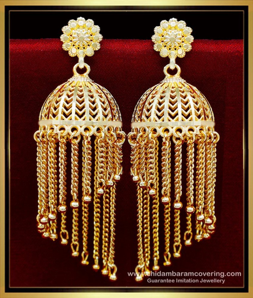 bridal gold jhumka designs, Traditional jhumkas online, gold jhumkas online, 2 gram gold earrings new design, 2 gram gold jhumka designs, New jhumka design gold, jhumkas gold plated, yellow gold earrings, jhumkas earrings, jhumkas gold designs, yellow gold earrings design