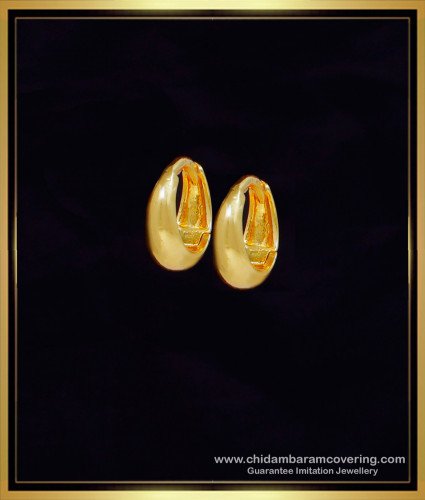 ERG2099 - Cute Simple Small Round Gold Bali Designs for Daily Use