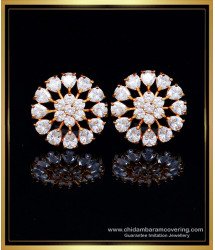 ERG2114 - Attractive Party Wear American Diamond Round Ear Studs