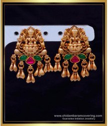 ERG2117 - Premium Quality Gold Look Antique Lakshmi Earrings