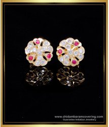 ERG2132 - Latest Small Flower Design Impon Stone Stud Earrings