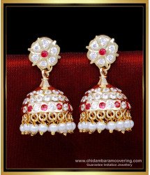 ERG2156 - New Model Pearl Hanging Bridal Impon Jhumkas Online