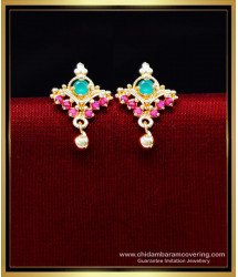 ERG2173 – New Model Ad Stone Gold Earrings Designs for Daily Use