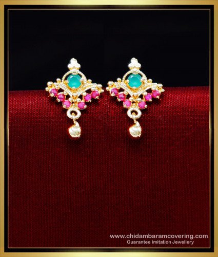 ERG2173 – New Model Ad Stone Gold Earrings Designs for Daily Use