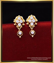 ERG2178 - Elegant White Stone Earrings Design for Daily Use