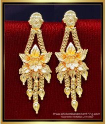 ERG2182 - New Flower Model Gold Plated Earrings for Women