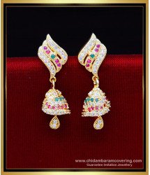 ERG2193 - New Model Multi Stone Jhumka Earrings for Women