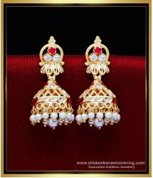 Erg2210 - Traditional Pearl Jhumkas Gold Model Buy Online Shopping