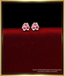 ERG2212 - Impon Daily Wear Small Ruby Gold Stud Earrings Design