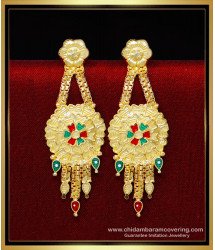 ERG2227 - Attractive Daily Wear 2 Gram Gold Earrings New Design