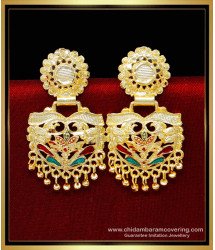 ERG2230 - Gold Design 2 Gram Gold Earrings Daily Use for Women