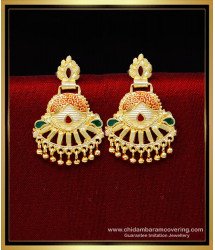 ERG2231 - New Gold Look 2 Gram Gold Earrings Design Artificial