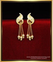 ERG2237 - Peacock Model Daily Use 2 Gram Gold Earrings New Design