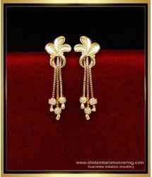 ERG2238 - Cute Daily Wear Light Weight 2 Gram Gold Kammal Design