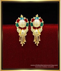 ERG2239 - Traditional 2 Gram Gold Earrings Designs for Women