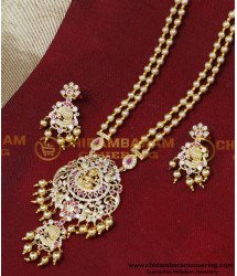 HRM1027 - Real Gold Look Beautiful Gold Beads Haram Designs Latest