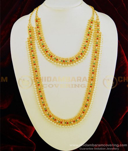 Buy Latest Light Weight Plain Mango Haram Set One Gram Gold Jewellery ...