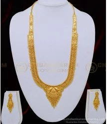 Buy Latest Plain Gold Haram Design Attractive Calcutta Design Bridal ...