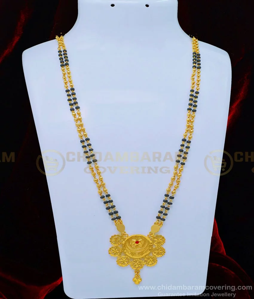 Buy Traditional Muslim Wedding Karukamani Thali Black Beads with Locket ...