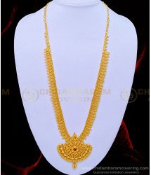 HRM627 - Buy New Pattern Spiral Design Ruby Stone Dollar Long Haram Imitation Jewellery Online