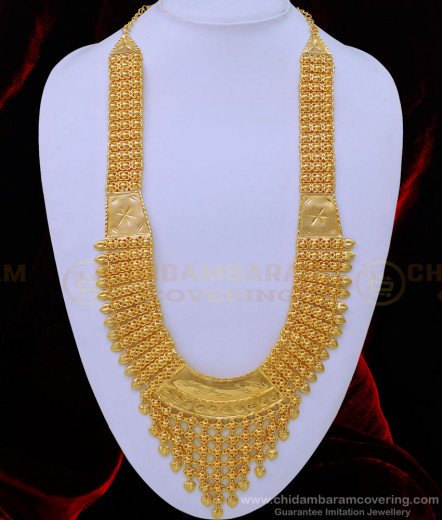 Buy Latest Design Mango Mala Long Haram One Gram Gold Bridal Jewellery ...