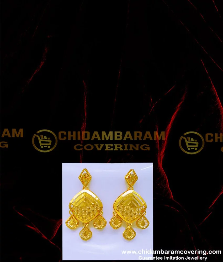 Gold Plated Jhumka City Gold Earrings | Bengal Looms