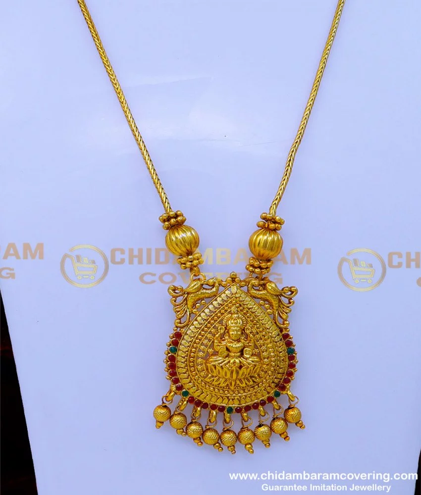 Buy Simple Lakshmi Pendant Chain Antique Jewellery Collection