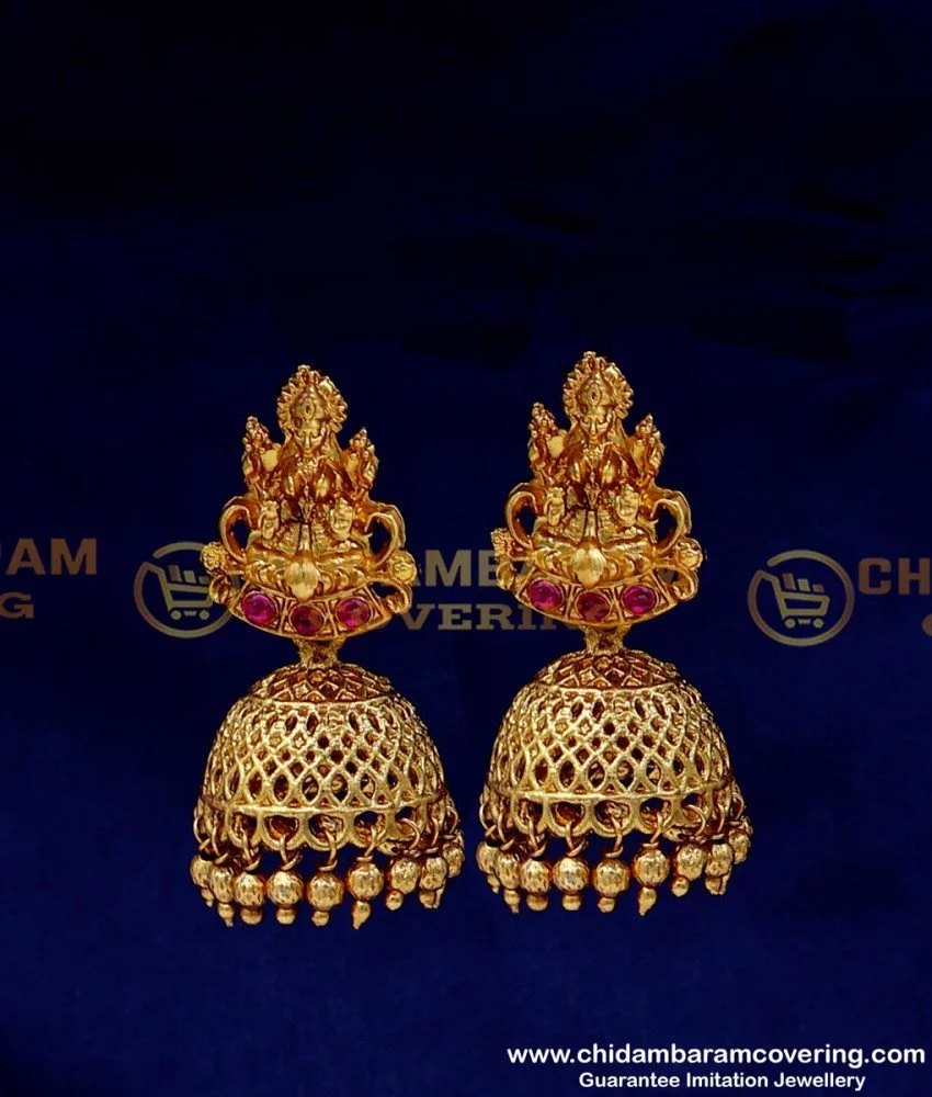 Buy Antique Earrings for Bridal Online India - Rebaari