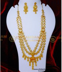 HRM1061 - Dubai Turkish Gold Jewellery Layered Gold Haram Designs