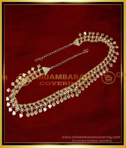 HIP022 - Gold Design Bridal Wear Simple Gold Waist Chain for Saree