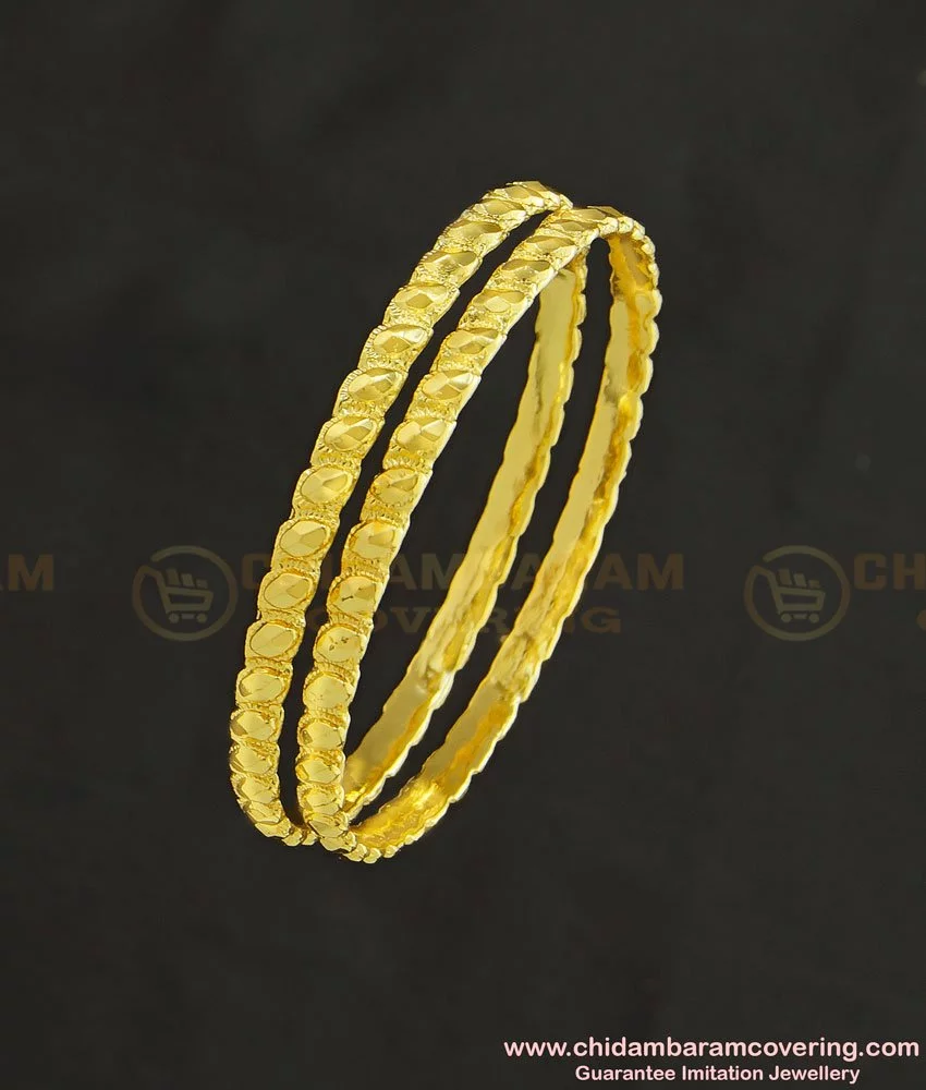 Buy 2 0 Size One Gram Gold Daily Wear Gold Dot Design Bangles For Baby Girl